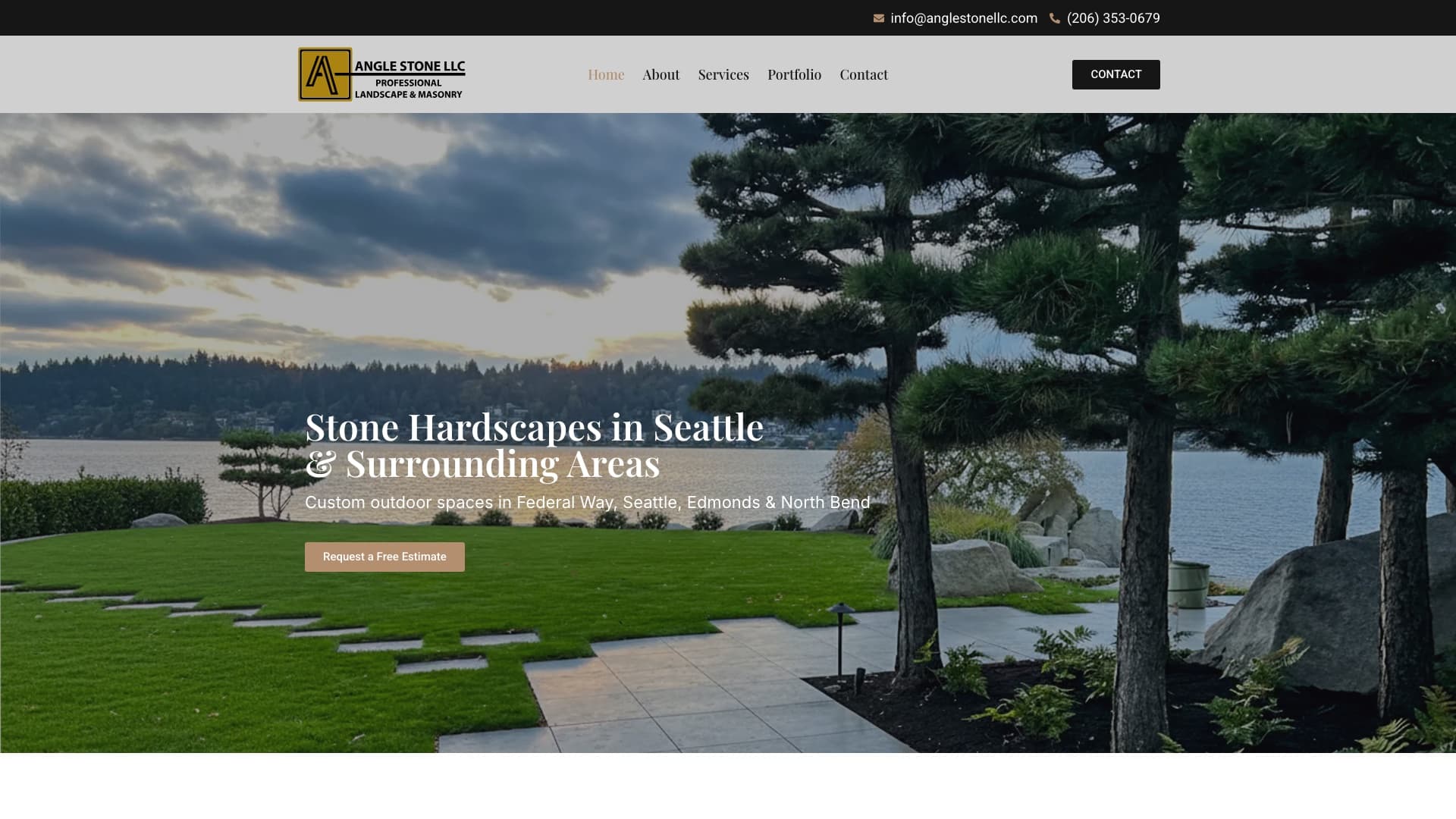 Angle Stone — website screenshot